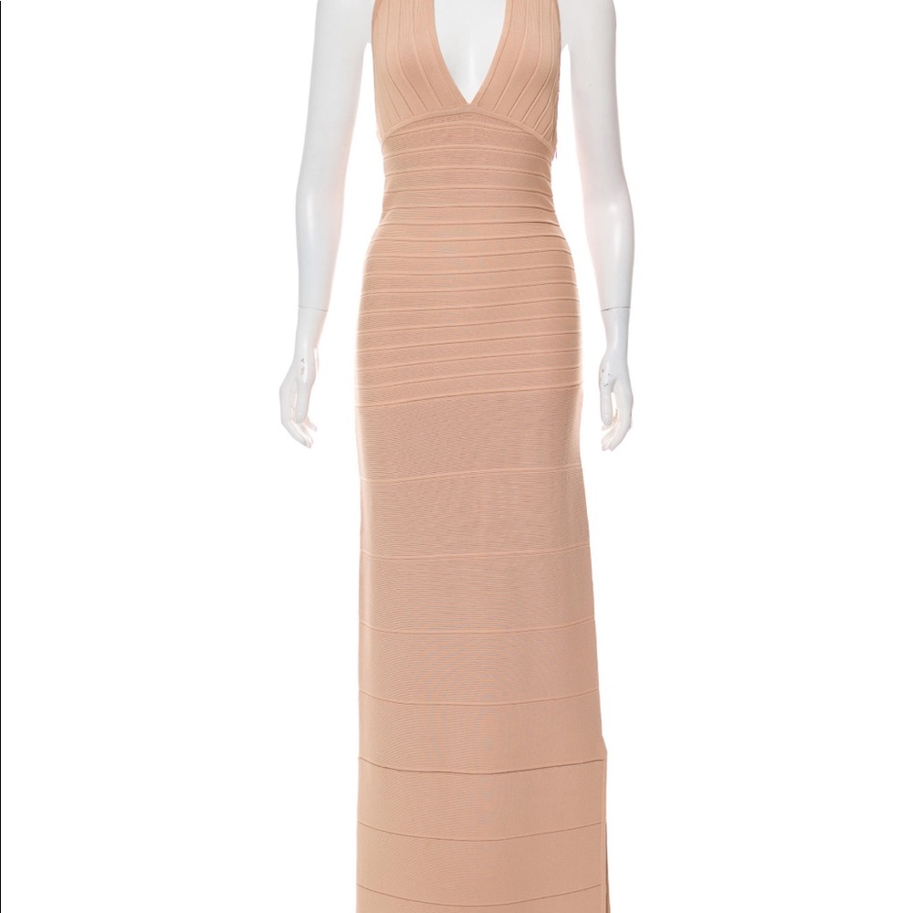 ⭐️Herve Leger Full Length Halter Dress-Pristine⭐️